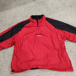 Men's Extra Large Reversible 1/4 Zip Pro Player Jacket Coat Wisconsin Badgers